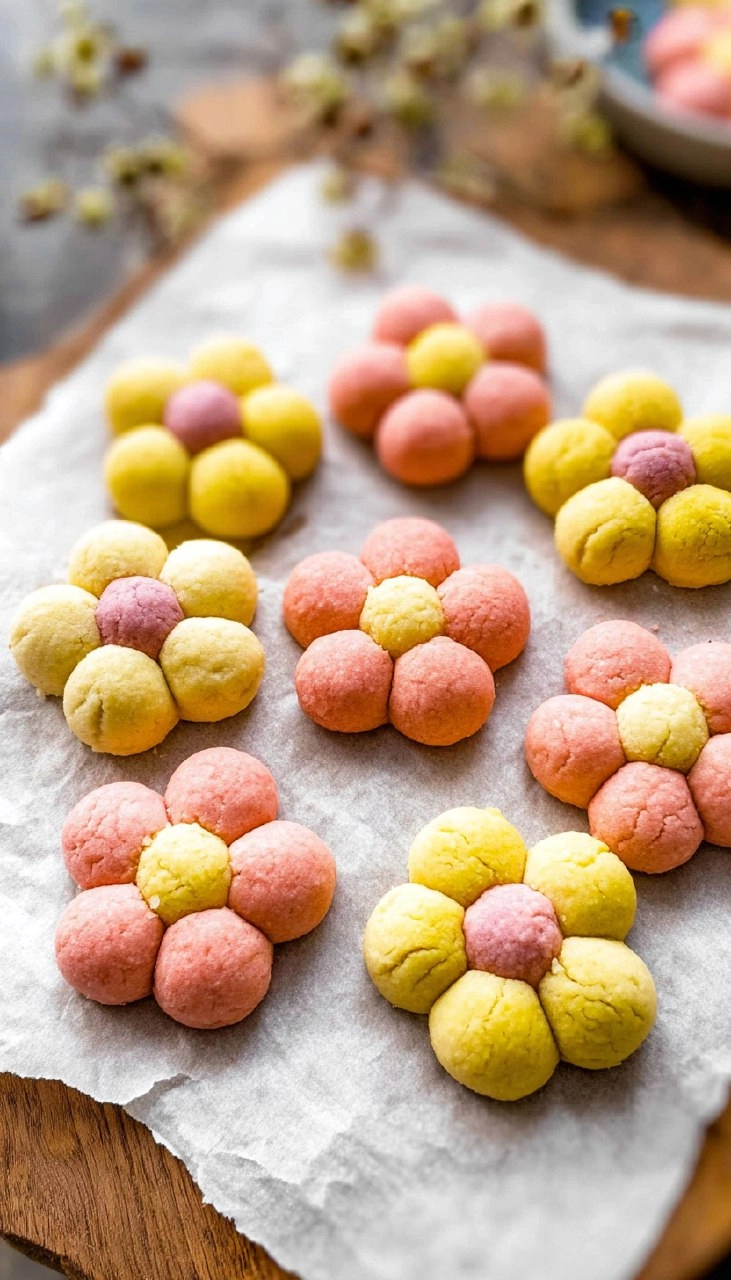 3-Ingredient Flower Shortbread Cookies | Buttery Mother's Day Gift Cookies