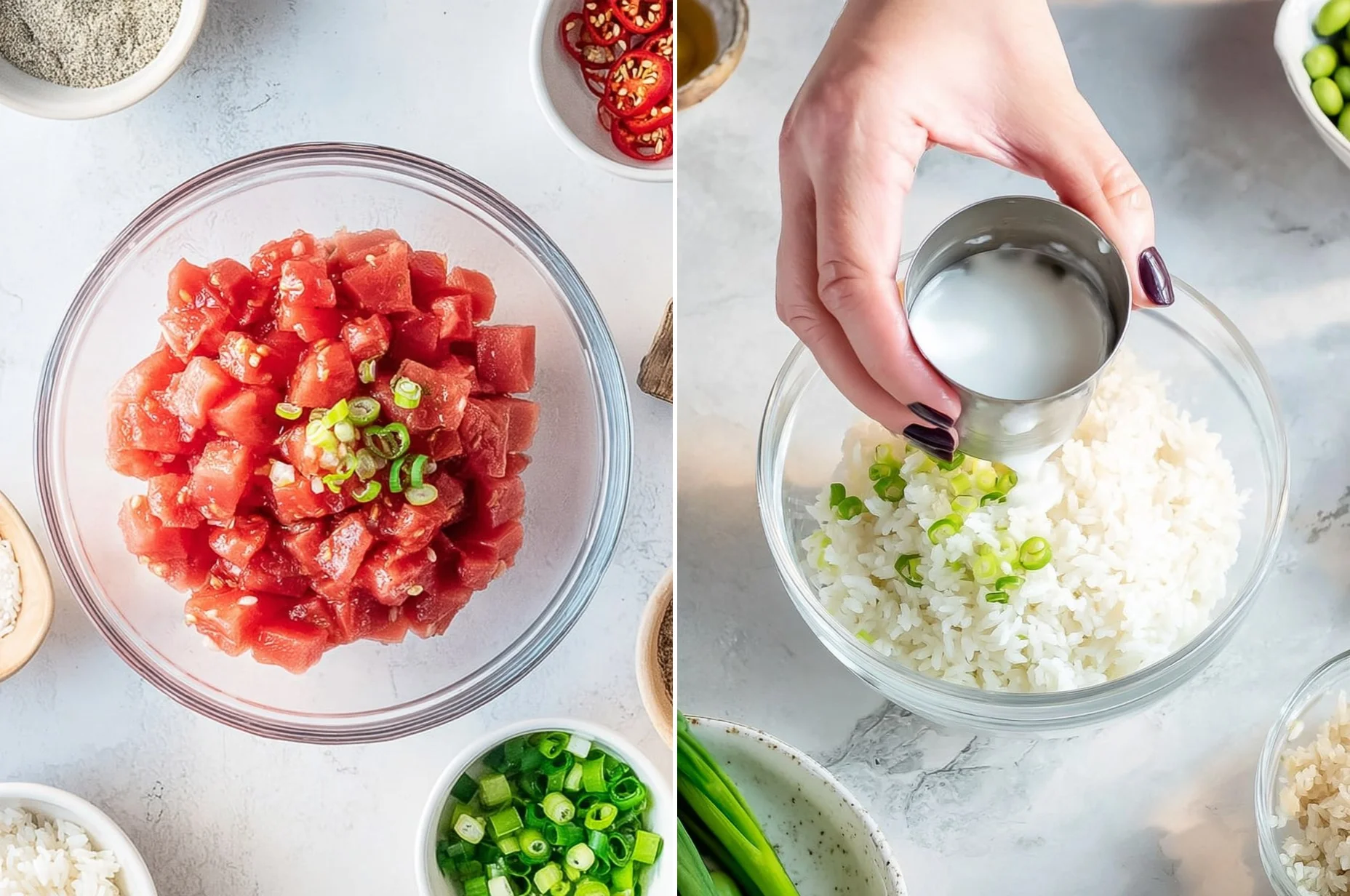 Ahi Tuna Poke Bowls