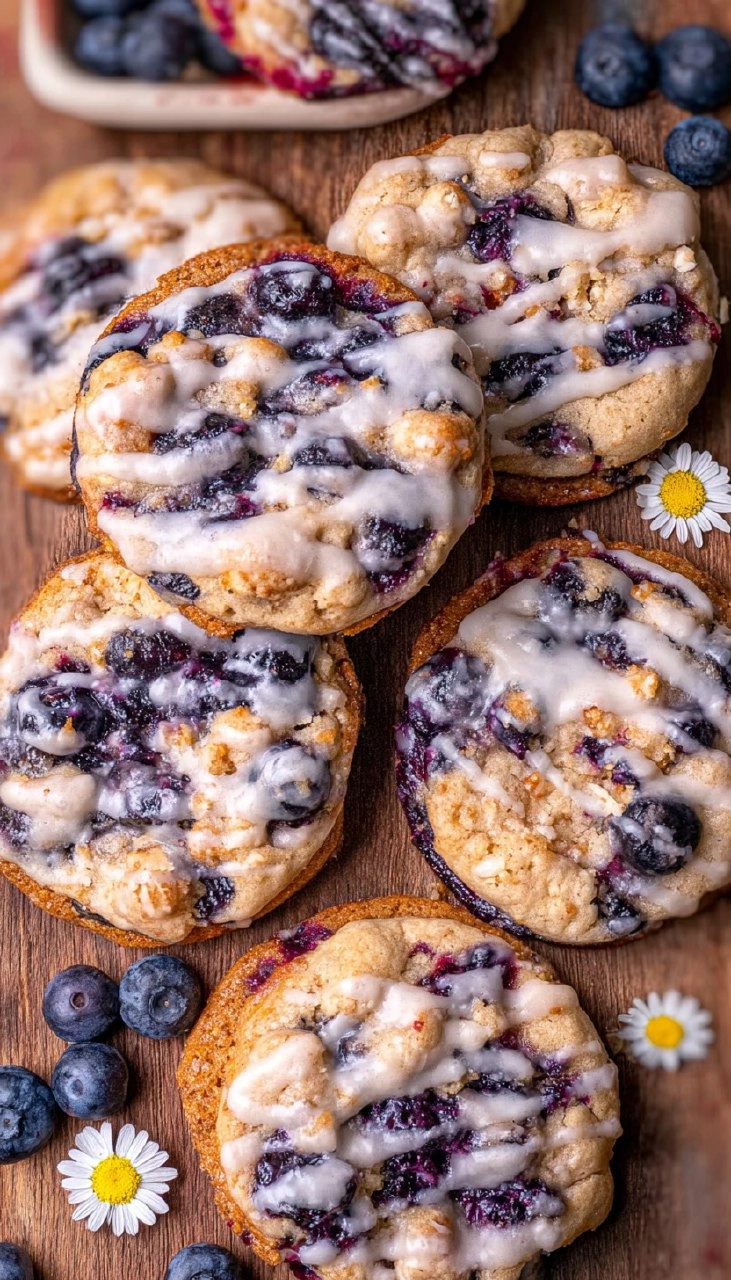 Blueberry Coffee Cake Cookies