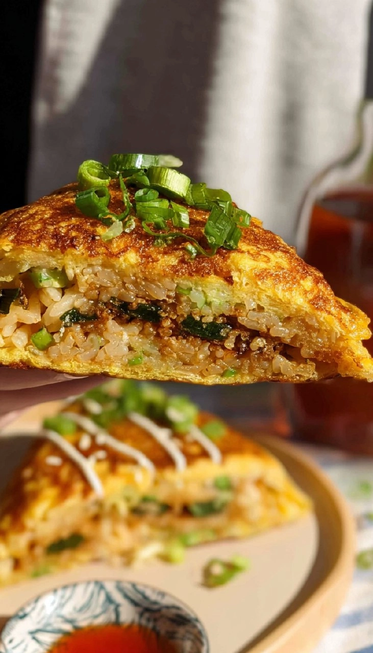 Crispy Fried Rice Omelette