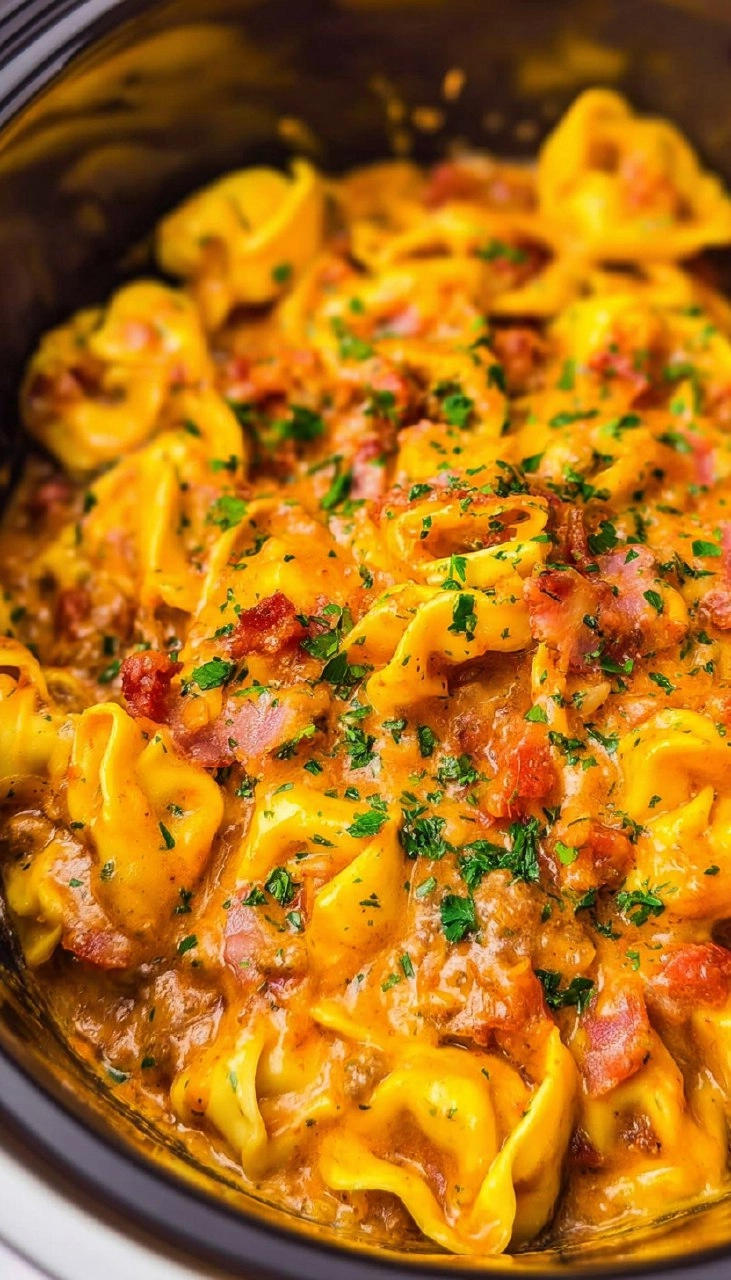 Crockpot Bacon Cheeseburger Tortellini 112 Crockpot Bacon Cheeseburger Tortellini