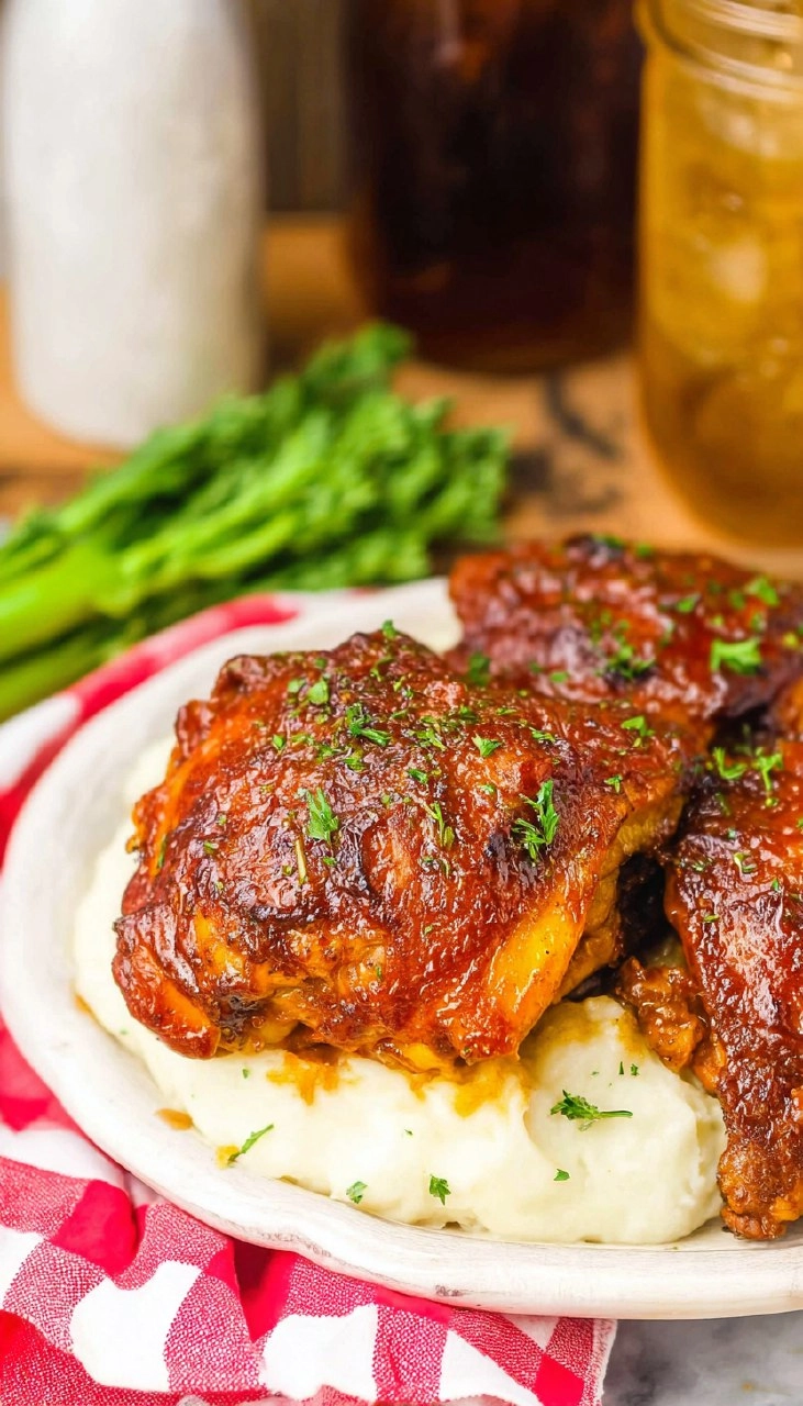 Crockpot Carolina Gold Bbq Chicken Thighs