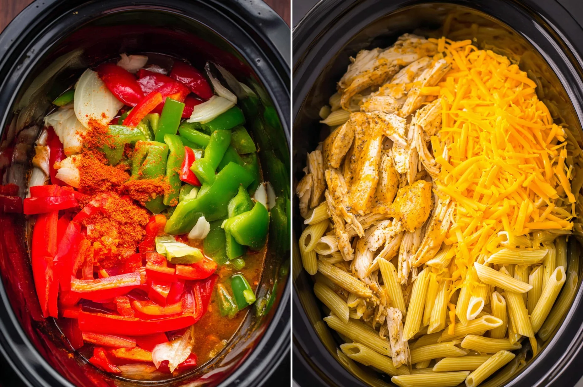 Crockpot Chicken Fajita Pasta