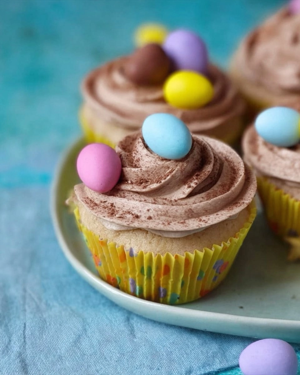 Easter Nest Cupcakes | Vanilla Sponge with Chocolate Buttercream & Mini Eggs 100 Easter Nest Cupcakes | Vanilla Sponge with Chocolate Buttercream & Mini Eggs
