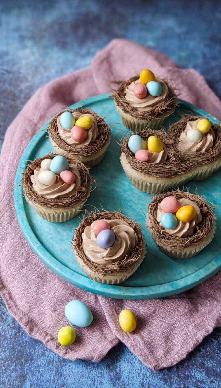 Easter Nest Cupcakes | Vanilla Sponge with Chocolate Buttercream & Mini Eggs 102 Easter Nest Cupcakes | Vanilla Sponge with Chocolate Buttercream & Mini Eggs