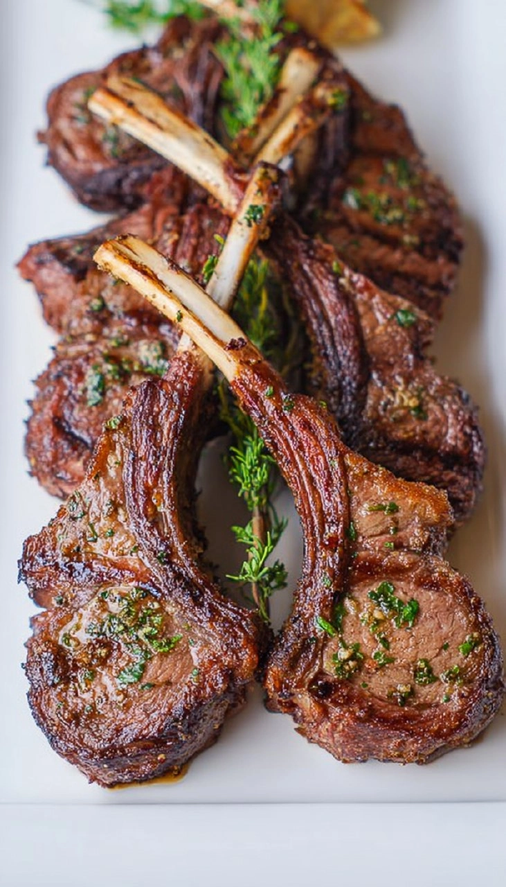 Garlic & Herb Crusted Lamb Chops (Easter Centerpiece)