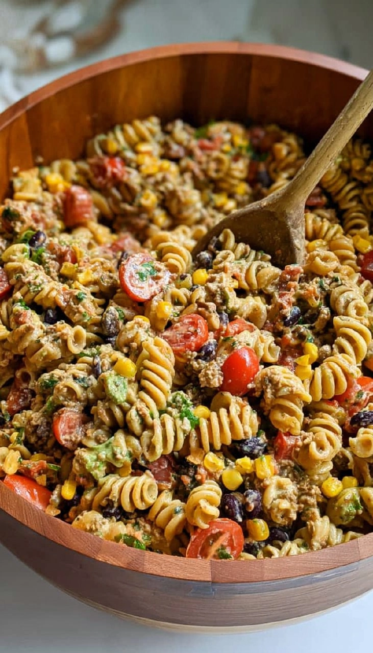 Healthy Taco Pasta Salad (Meal-Prep Friendly)