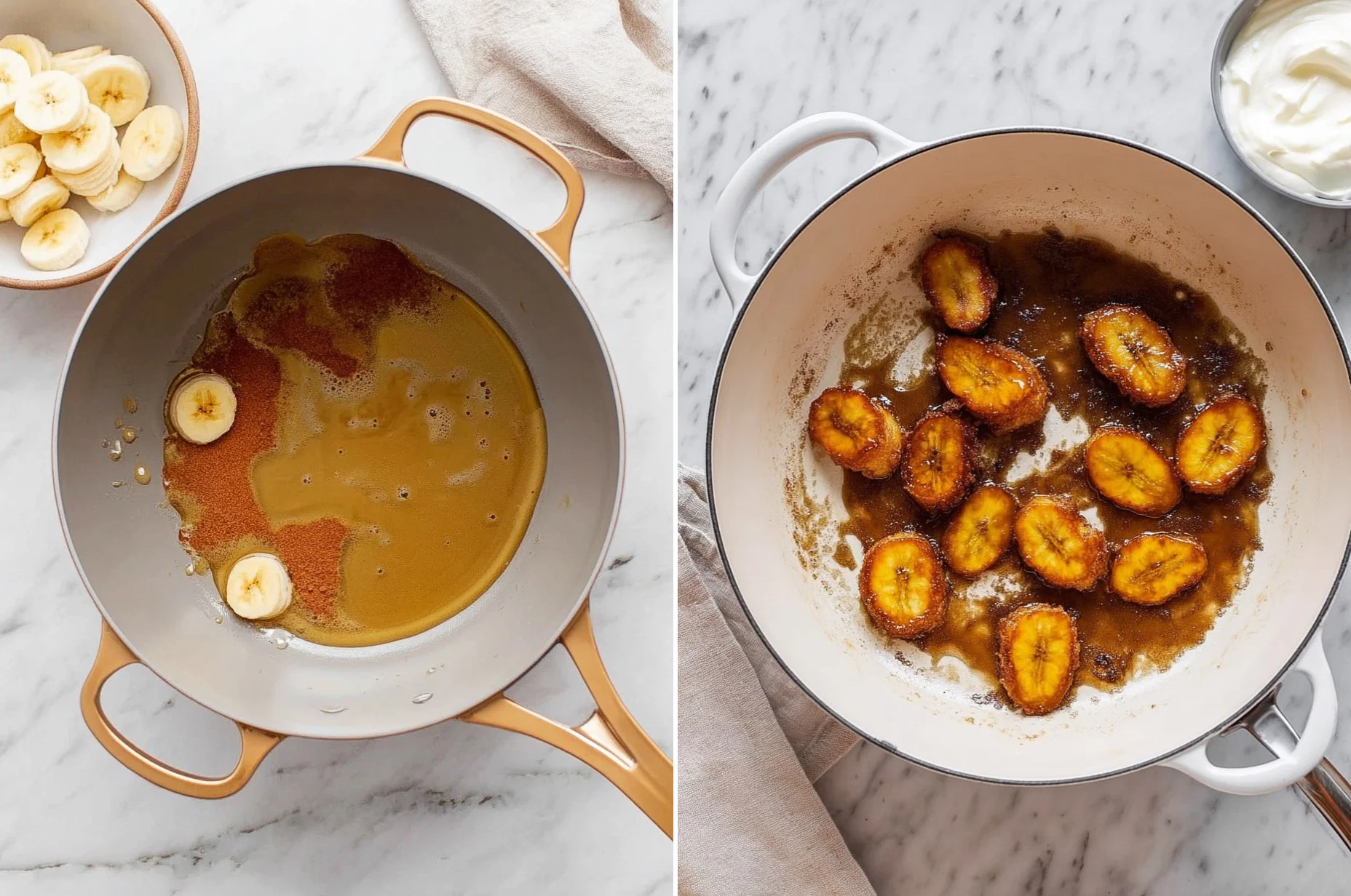 High-Protein Caramelized Banana Yogurt Bowl