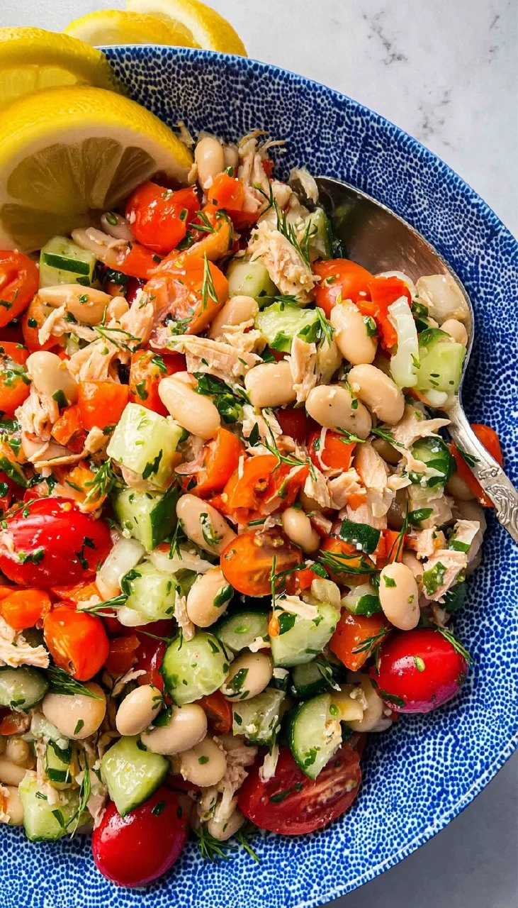 Mediterranean White Bean Tuna Salad