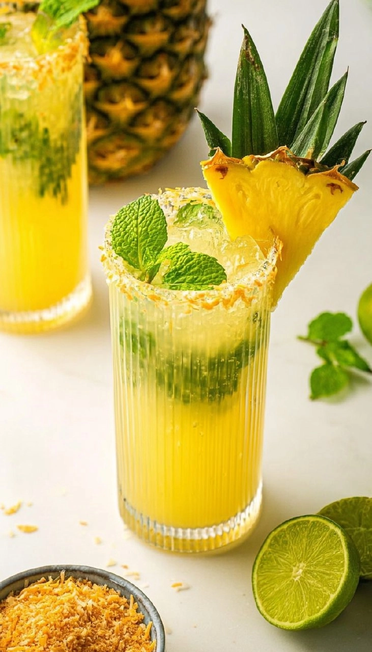 Pineapple Coconut Mojito | Tropical Cinco de Mayo Rum Cocktail