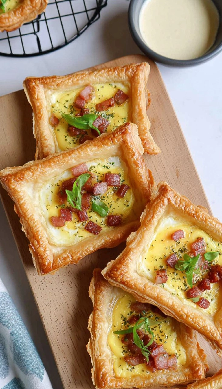Spring Brunch Puff Pastry Egg Tarts