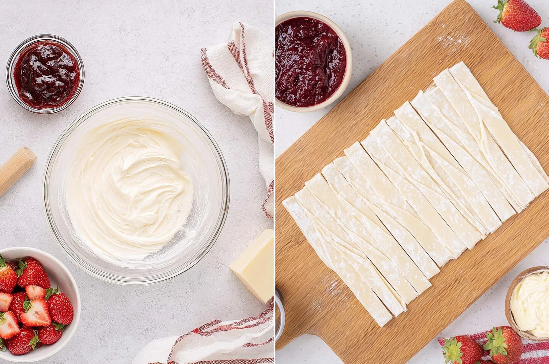 Strawberry Cream Cheese Danish | Easy Puff Pastry Breakfast Pastry