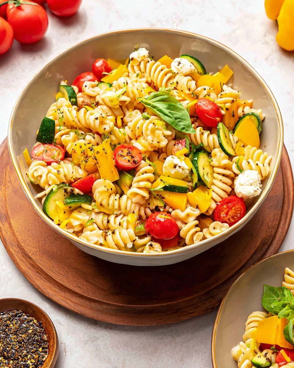 Summer Pasta Salad with White Balsamic Vinaigrette