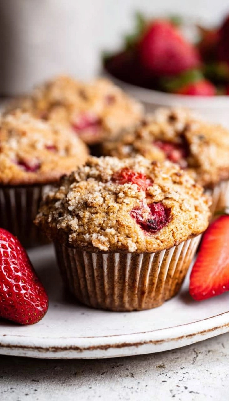 Almond Flour Strawberry Muffins