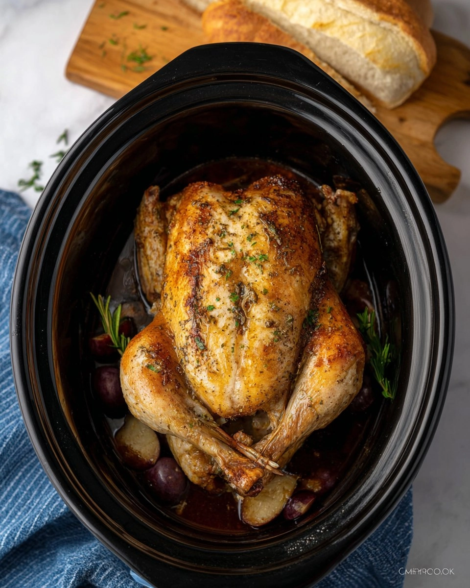 Crockpot Whole Chicken (10 Minute Prep)