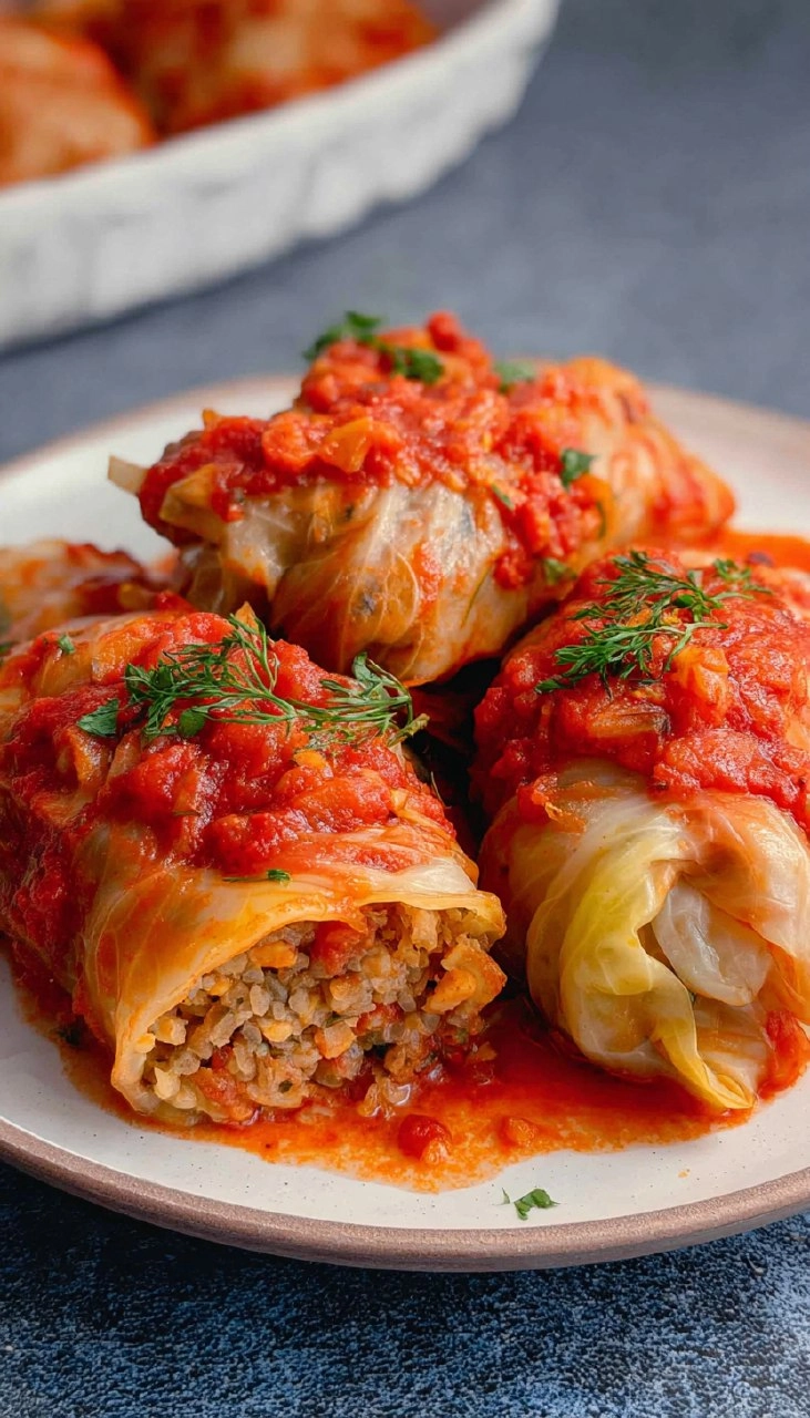 Easy Vegan Stuffed Cabbage Rolls