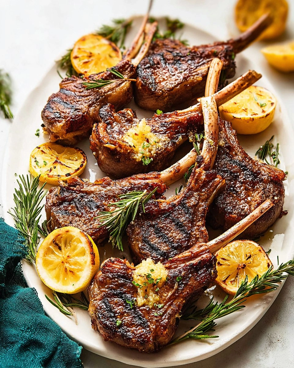 Garlic Rosemary Lamb Chops with Lemon Butter 94 Garlic Rosemary Lamb Chops with Lemon Butter