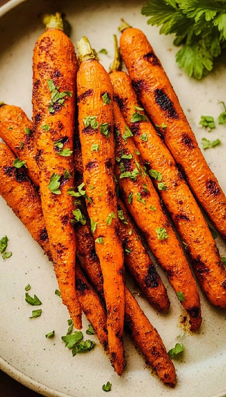 Grilled Carrots with Cinnamon & Chipotle