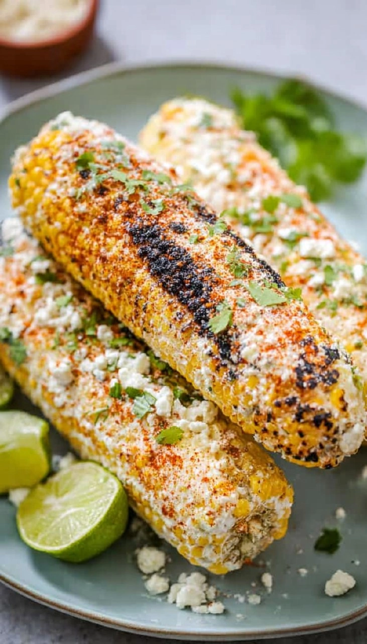 Grilled Corn Elote Style | Smoky Mexican Street Corn for Summer Cookouts