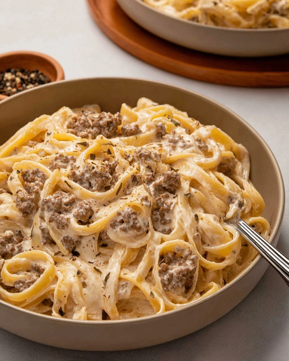 Ground Beef Alfredo