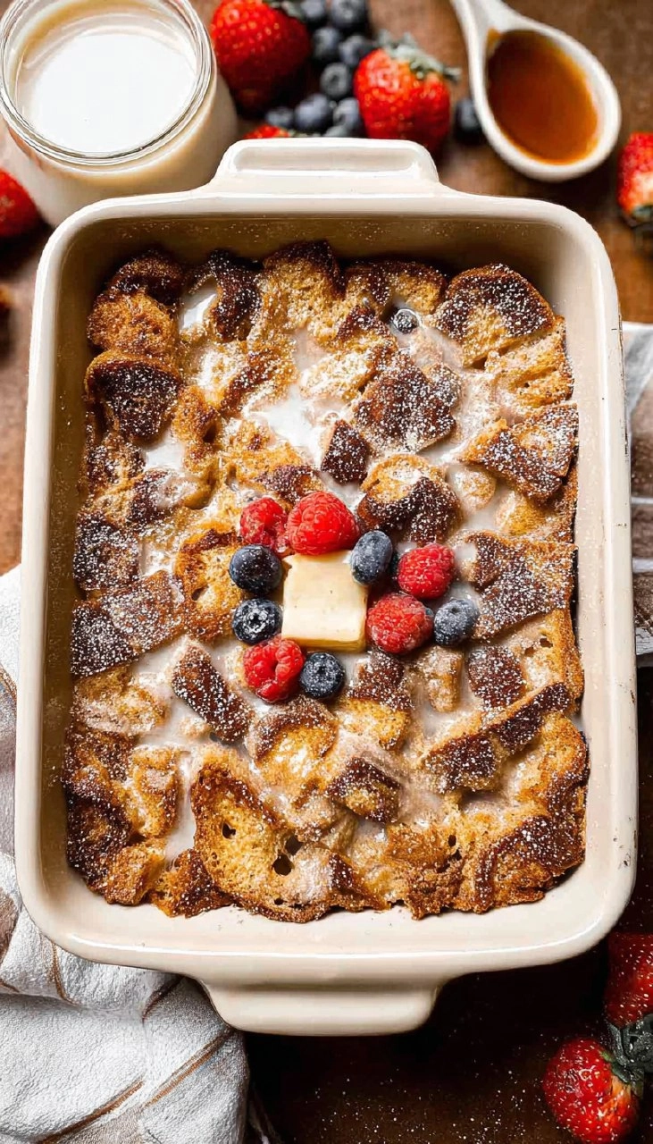Overnight Vanilla Bean French Toast Casserole