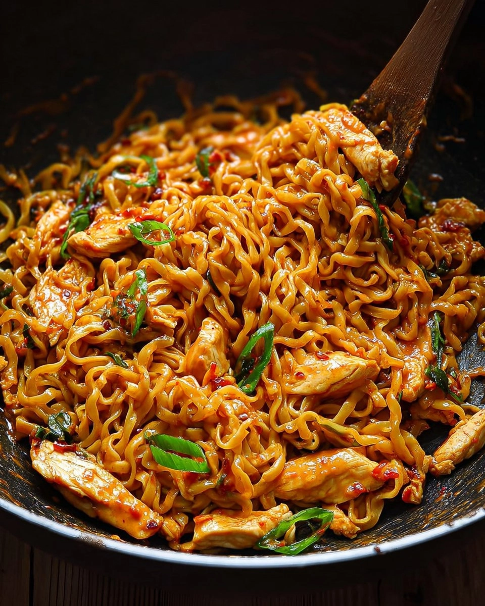Peanut Chilli Noodles with Chicken
