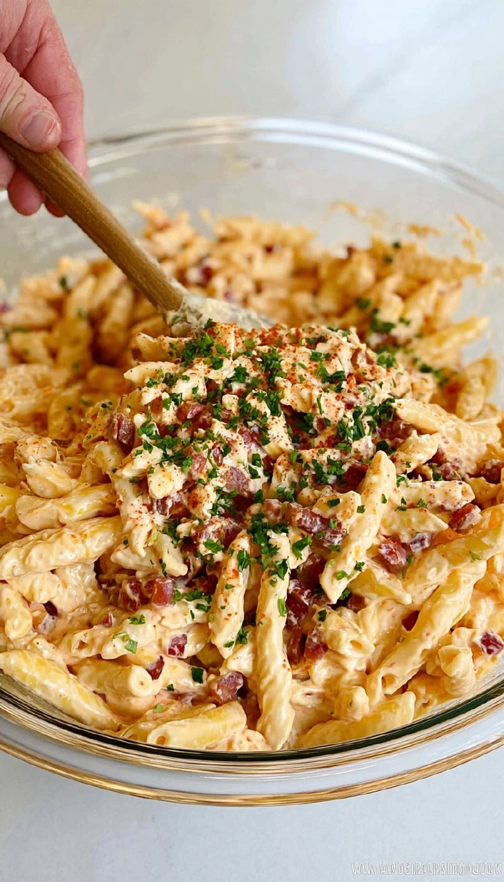 Pimento Cheese Pasta Salad