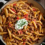 Southwest-Ground-Beef-Pasta-Recipe