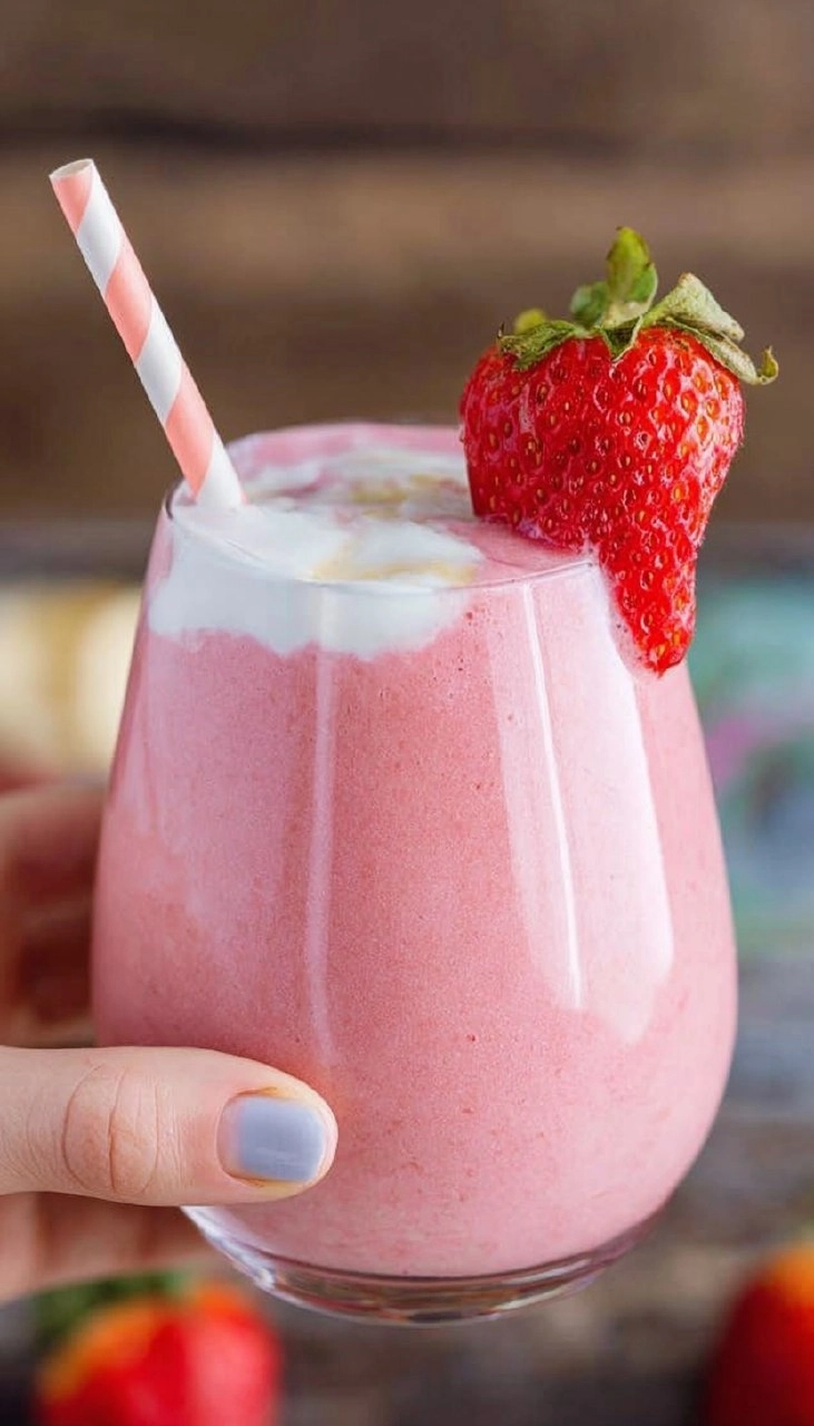 Strawberry Banana Smoothie with Yogurt