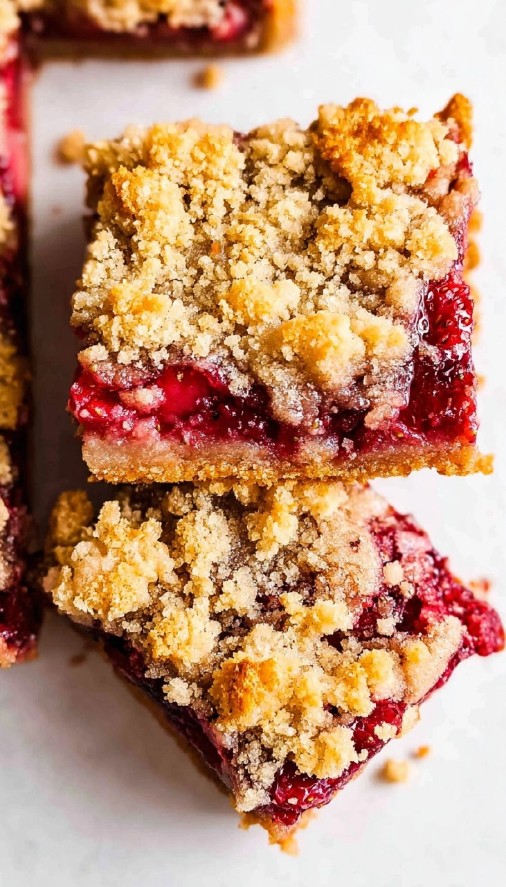Strawberry Crumble Bars (Almond Flour, Easy & Buttery)