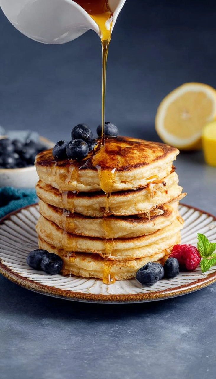 Vegan Lemon Ricotta Pancakes