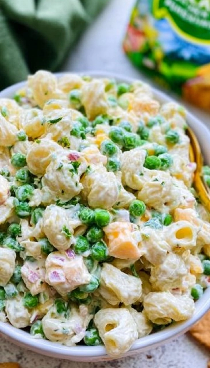 Creamy Ranch Pea Pasta Salad