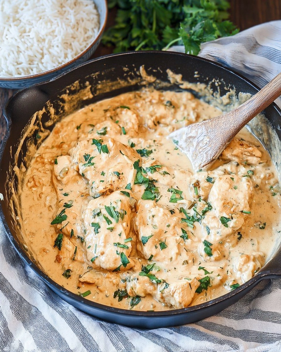 Creamy Smothered Chicken and Rice