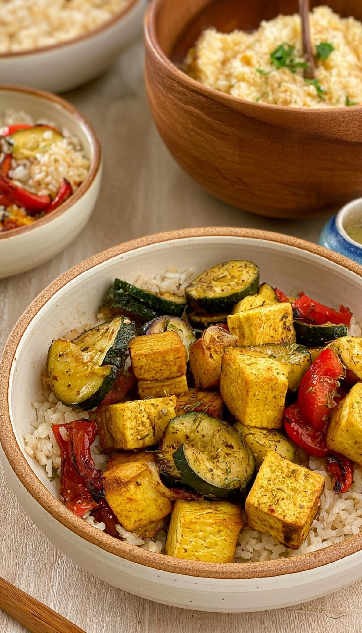 Greek Tofu & Rice Bowls
