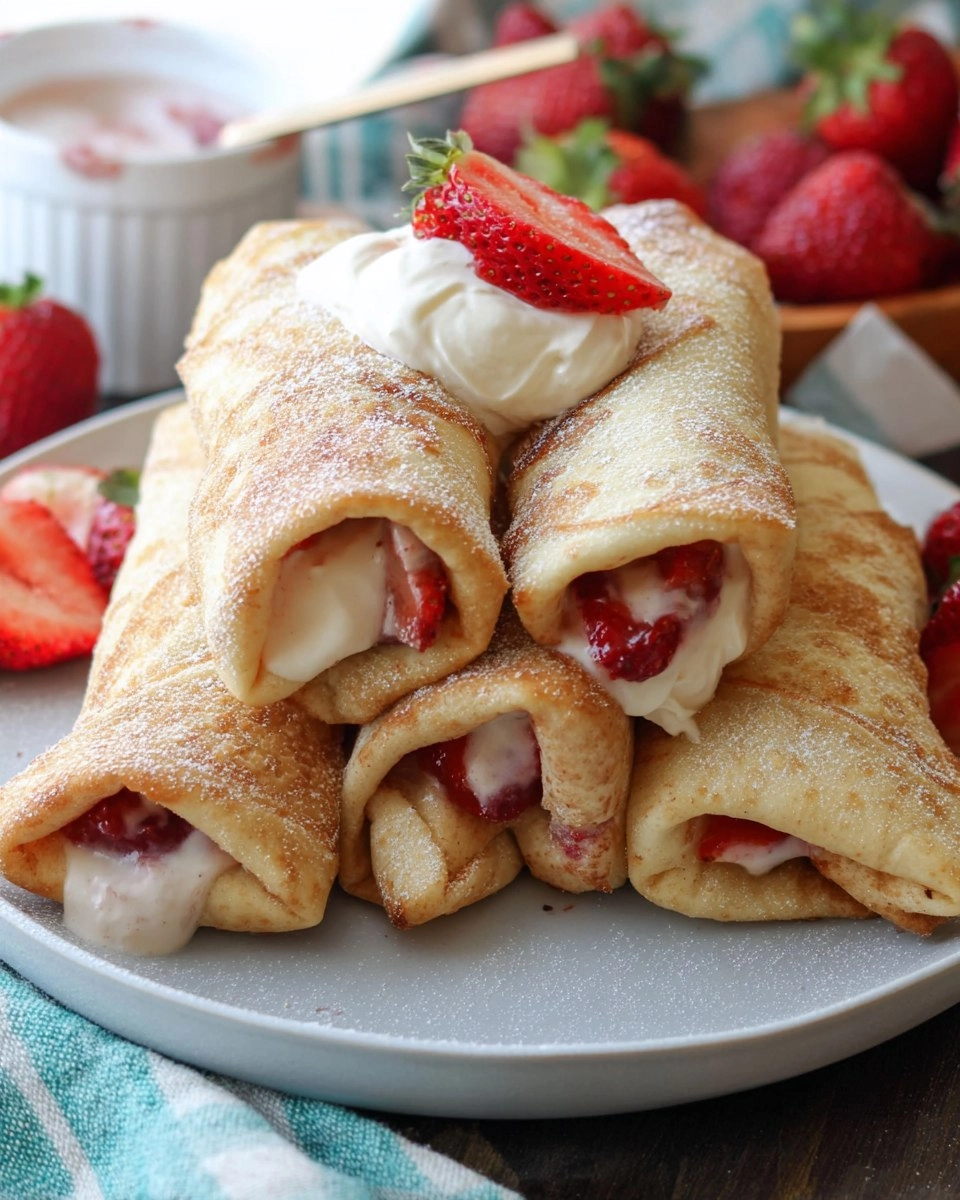 Strawberry Cheesecake Chimichangas
