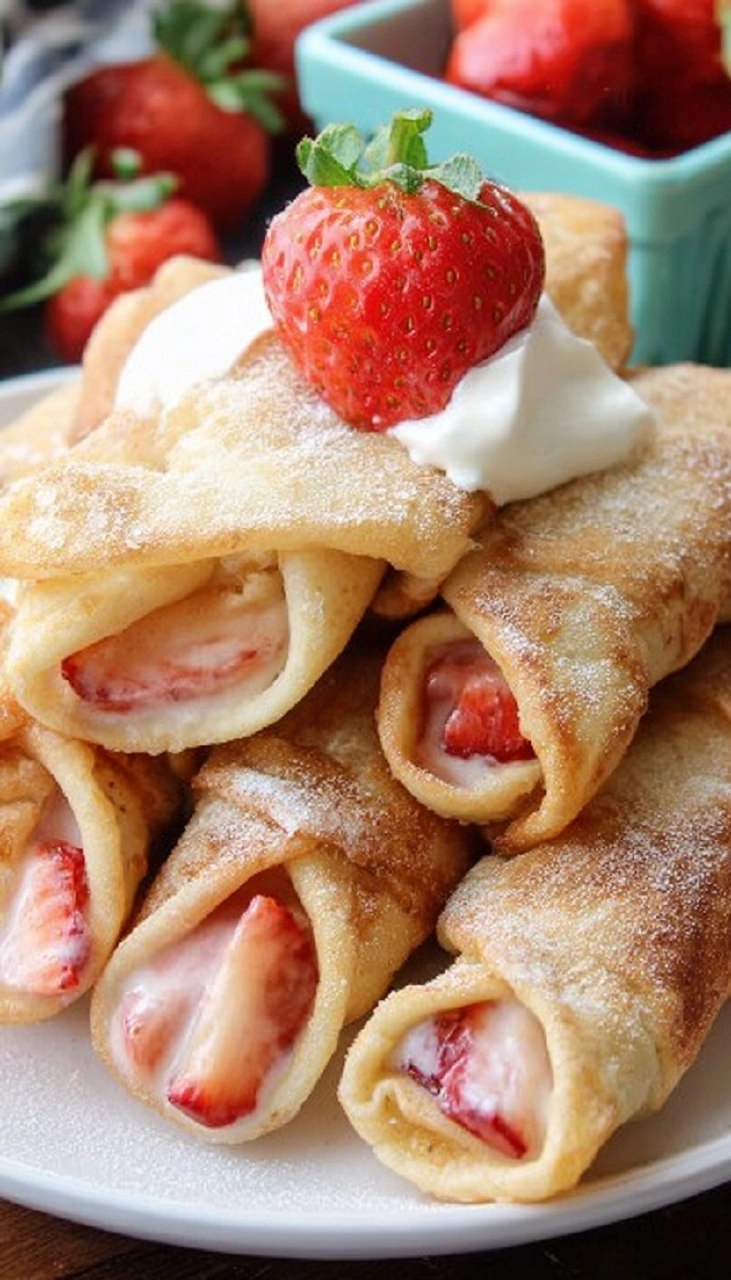 Strawberry Cheesecake Chimichangas