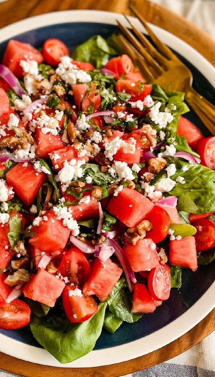 Watermelon Feta Salad | Fresh Summer Picnic Side