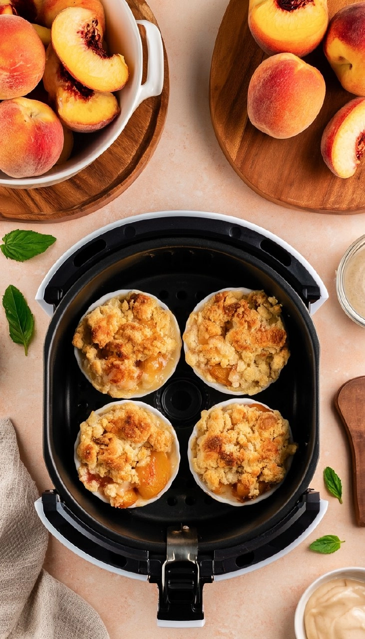 Air Fryer Mini Peach Cobbler