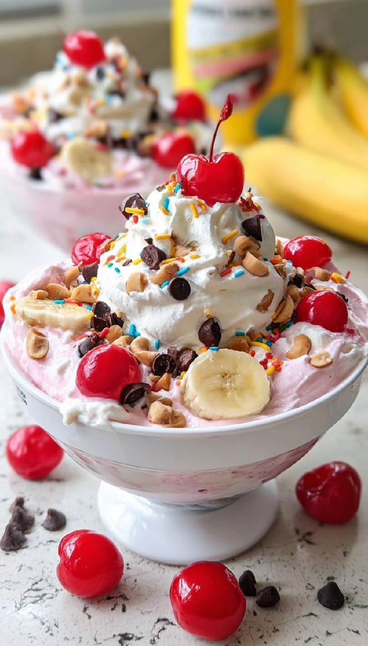 Banana Split Fluff Salad