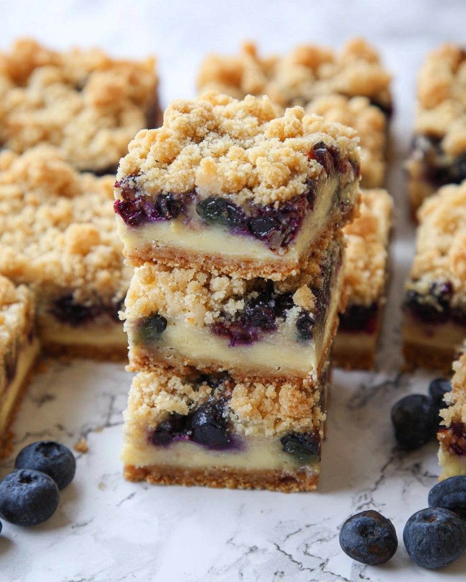 Blueberry Crumble Cheesecake Bars