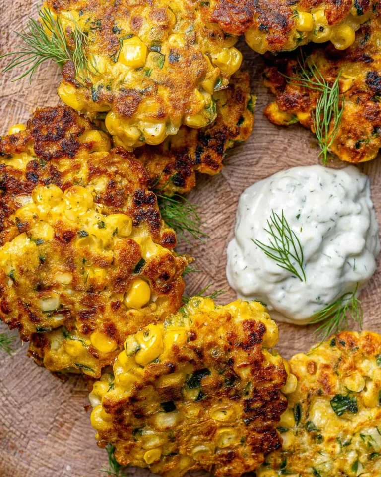 Corn-and-Zucchini-Fritters-with-Herb-Yogurt-Sauce-Recipe