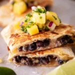 Crispy-Smashed-Black-Bean-Tacos-with-Mango-Salsa.-Recipe