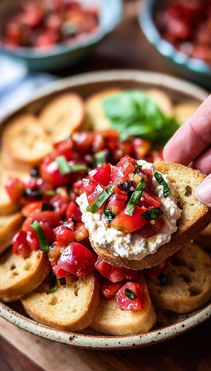 Easy Boursin Bruschetta Dip