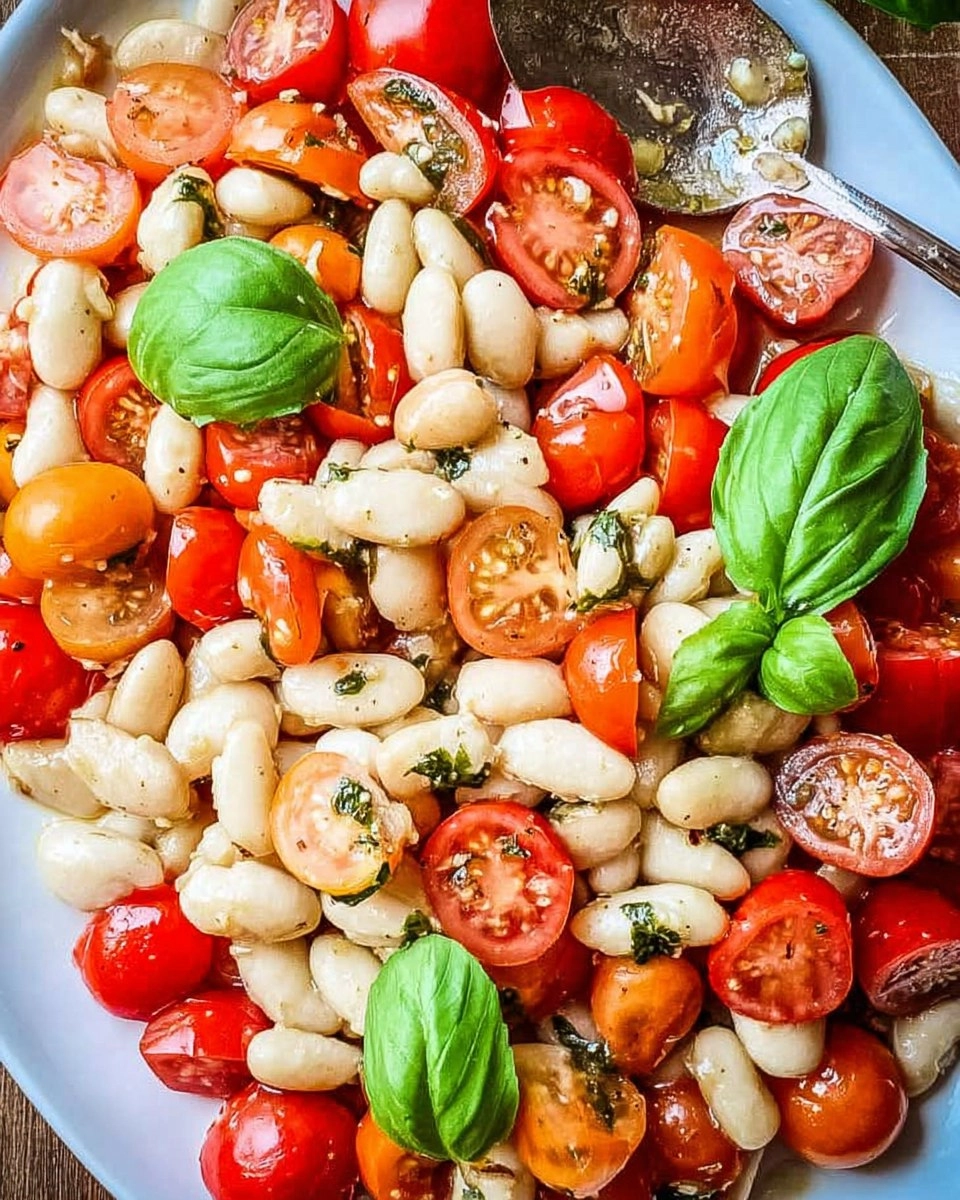 Easy Caprese White Bean Salad