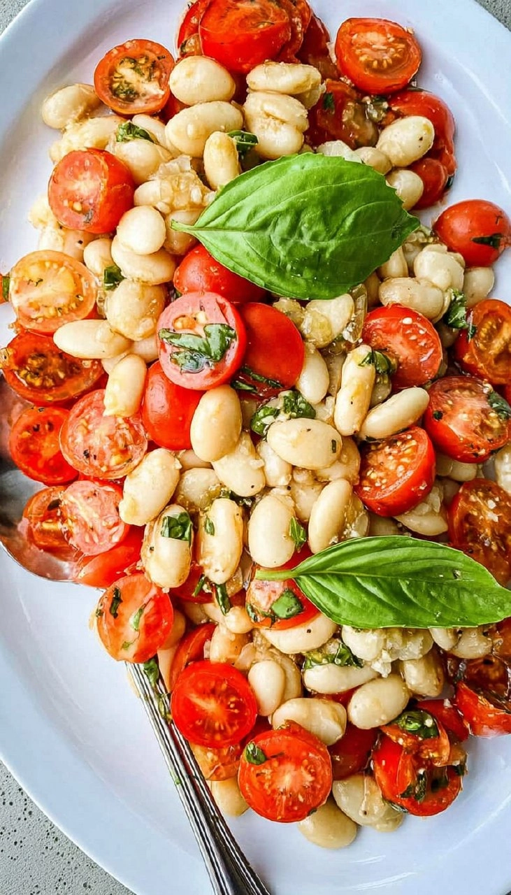 Easy Caprese White Bean Salad