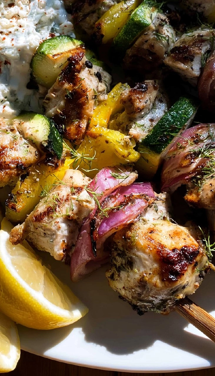 Grilled Greek Chicken Kabobs