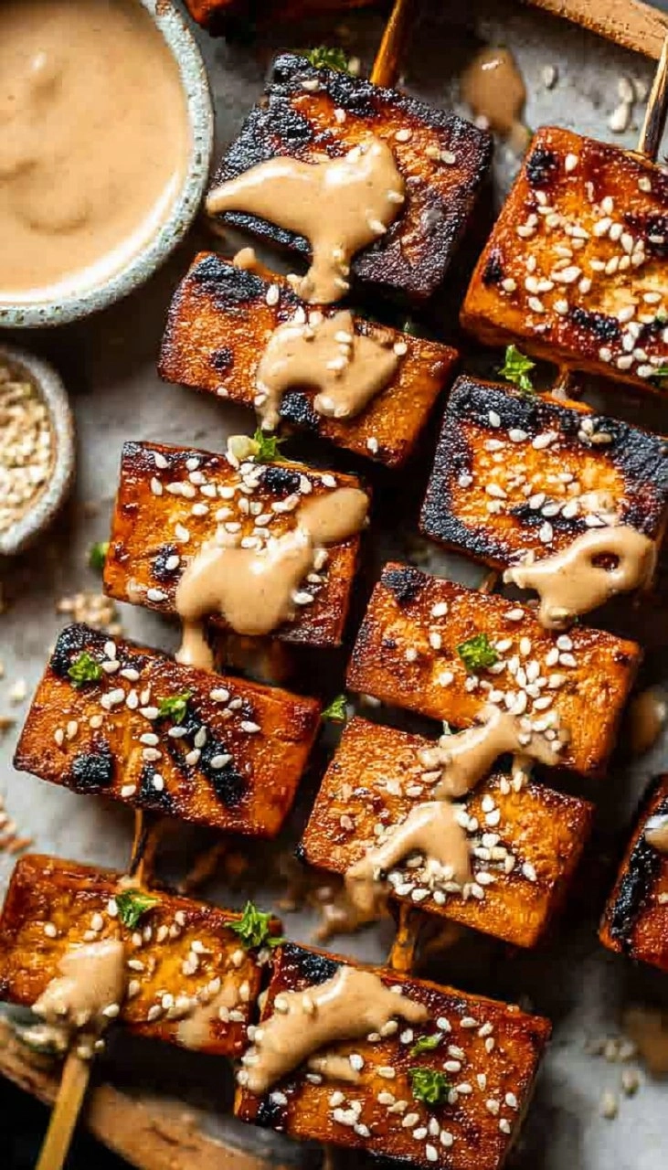 Grilled Tofu Skewers (Vegan)