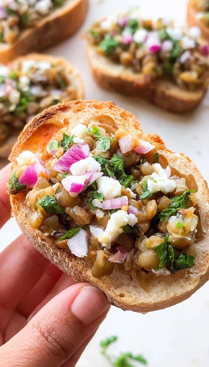 Lentil Bruschetta