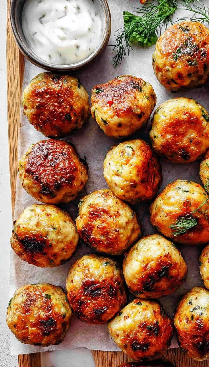 Mediterranean Chicken Meatballs 110 Mediterranean Chicken Meatballs