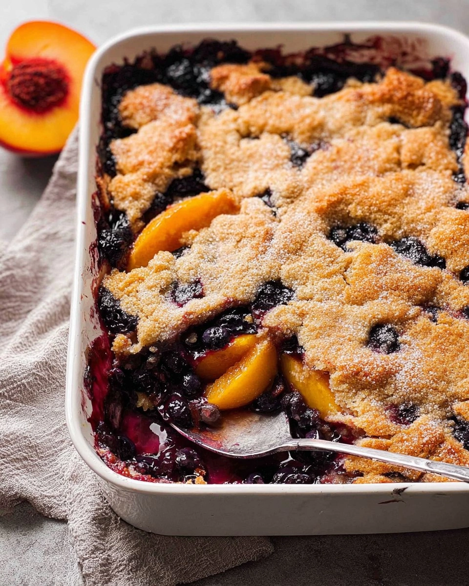 Peach Blueberry Cobbler